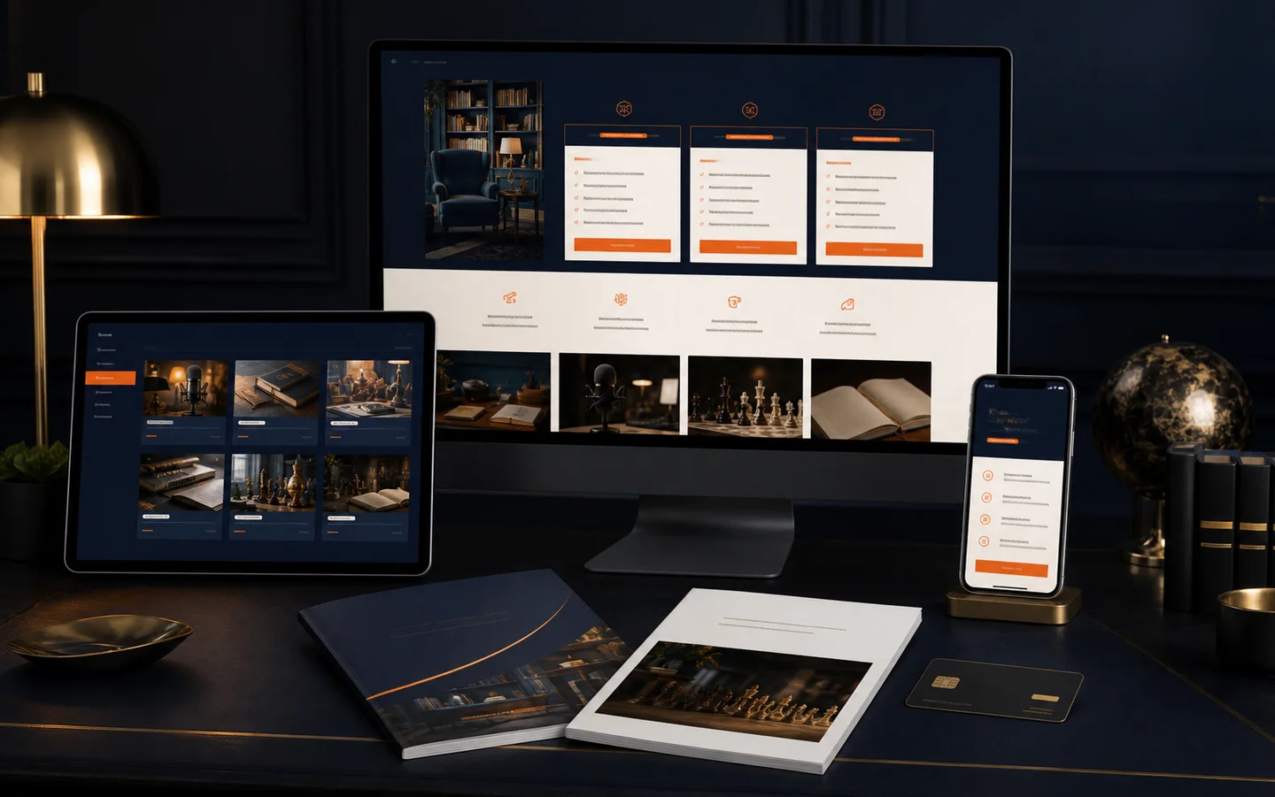 Bộ mockup landing membership và thư viện workshop
